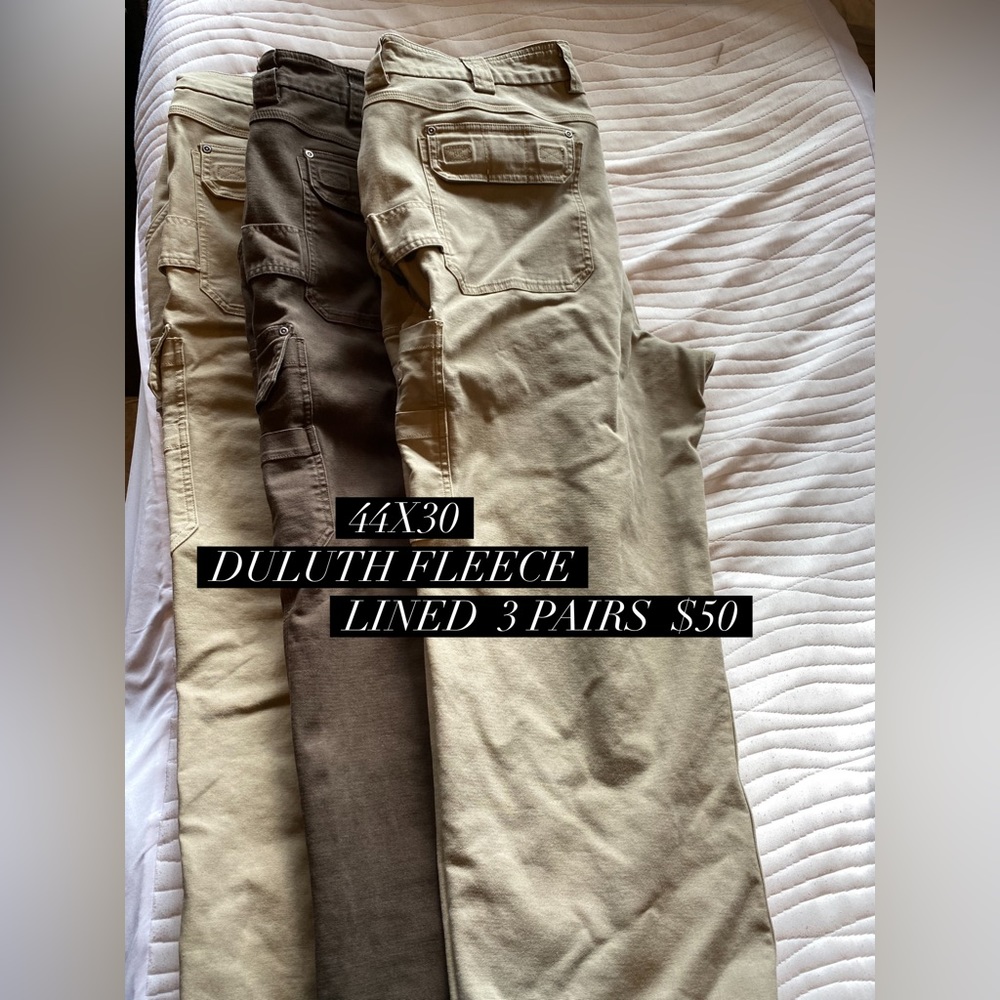 Men’s Duluth fleece lined work pants